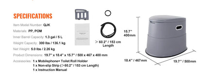 SucceBuy Portable Toilet for Camping Porta Potty with 1.3G Detachable Inner Bucket Travel Toilet for Outdoor Camping Travel Daniel’s Outdoor Company