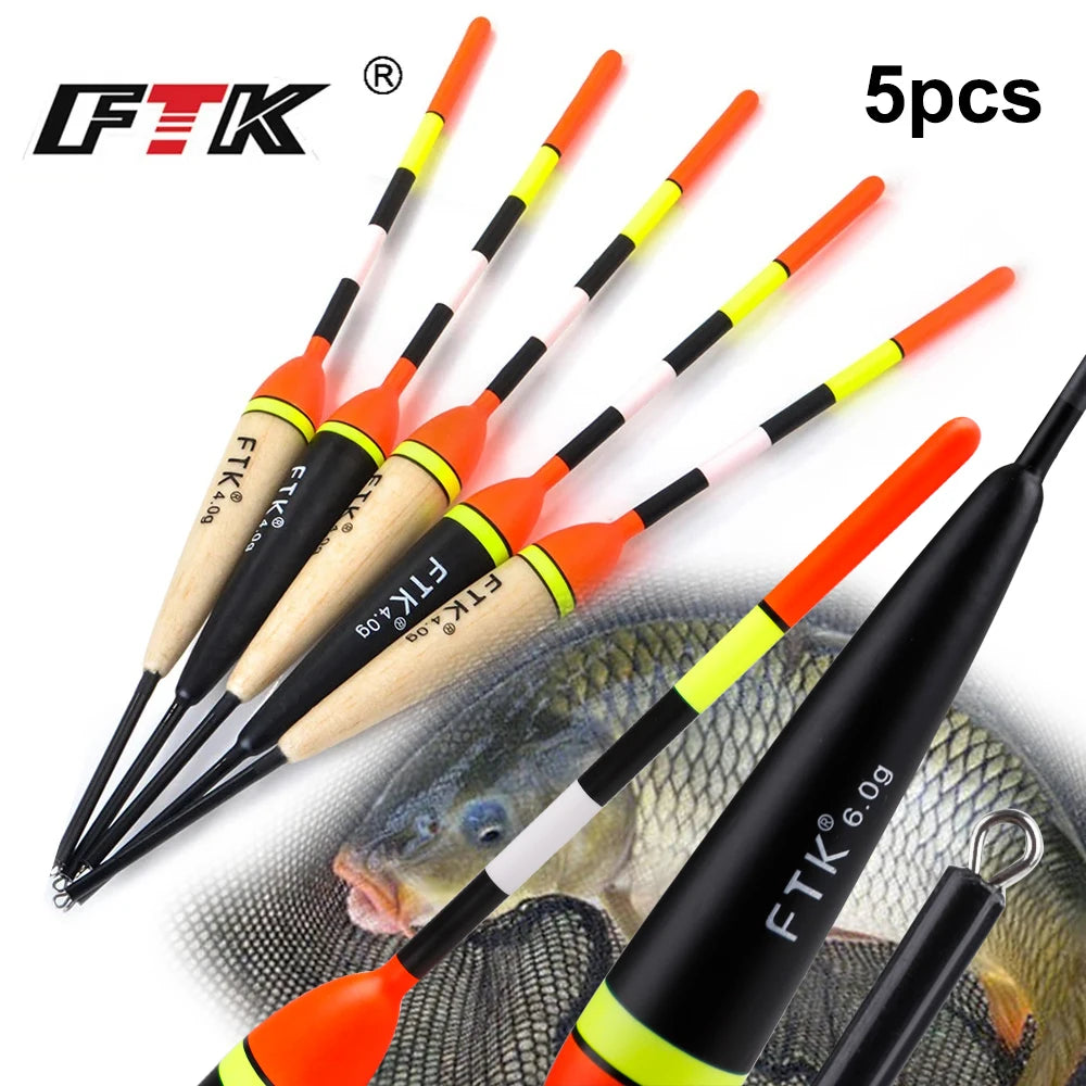 FTK 2g-6g Fishing Float Set 19-23cm 5pcs/pack Barguzinsky Professional Vertical Buoy Accessories Fishing Float Pesca Daniel’s Outdoor Company