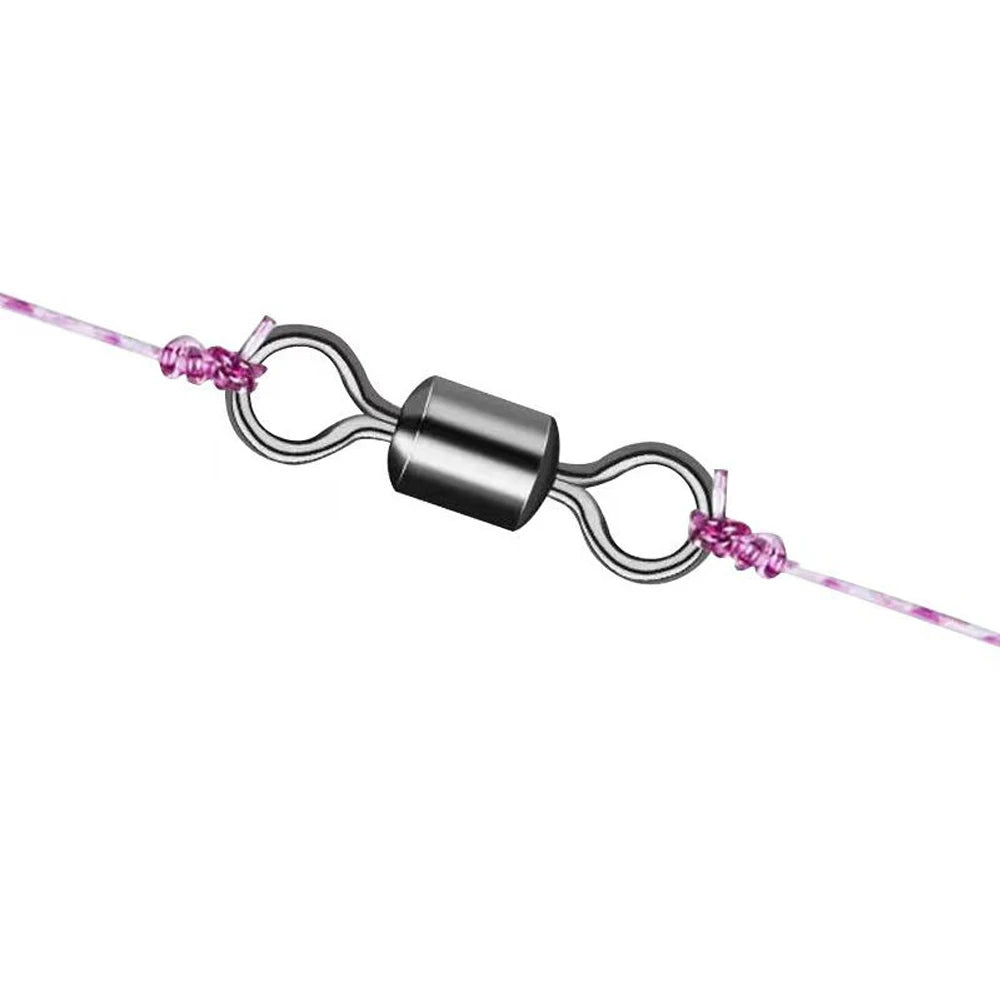 50Pcs Bearing Swivel Fishing Connector Stainless Steel Carp Snap Fishhook Lure Solid Ring Swivel Tackle Fishing Accessories Daniel’s Outdoor Company