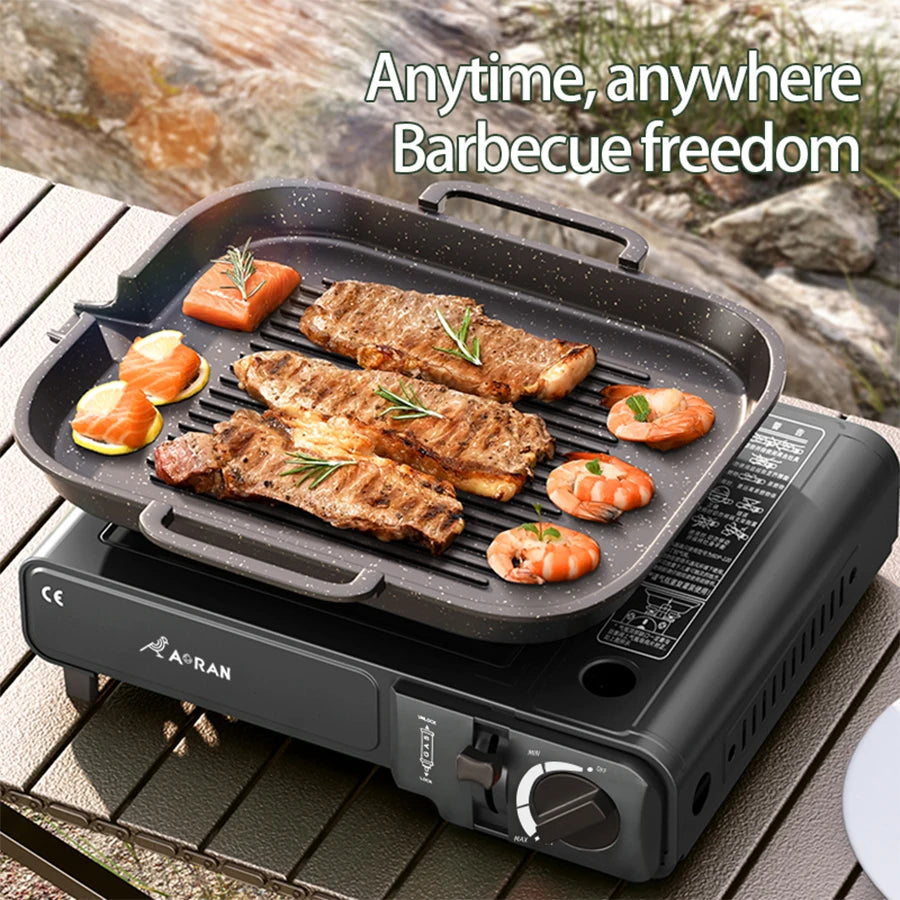 Cassette Stove Household Outdoor Portable Stove Grill 2900W High Fire Gas Stove Suitable for Outdoor Camping Kitchen Barbecue Daniel’s Outdoor Company