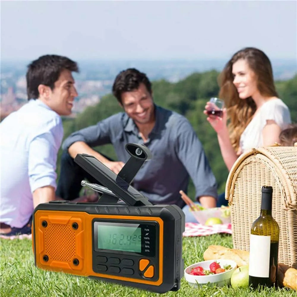 LOTOTG Portable Emergency Solar Power Radio Hand Crank Charging AM/FM Weather Radio Led Reading Flashlight Bank Phone Charger Daniel’s Outdoor Company