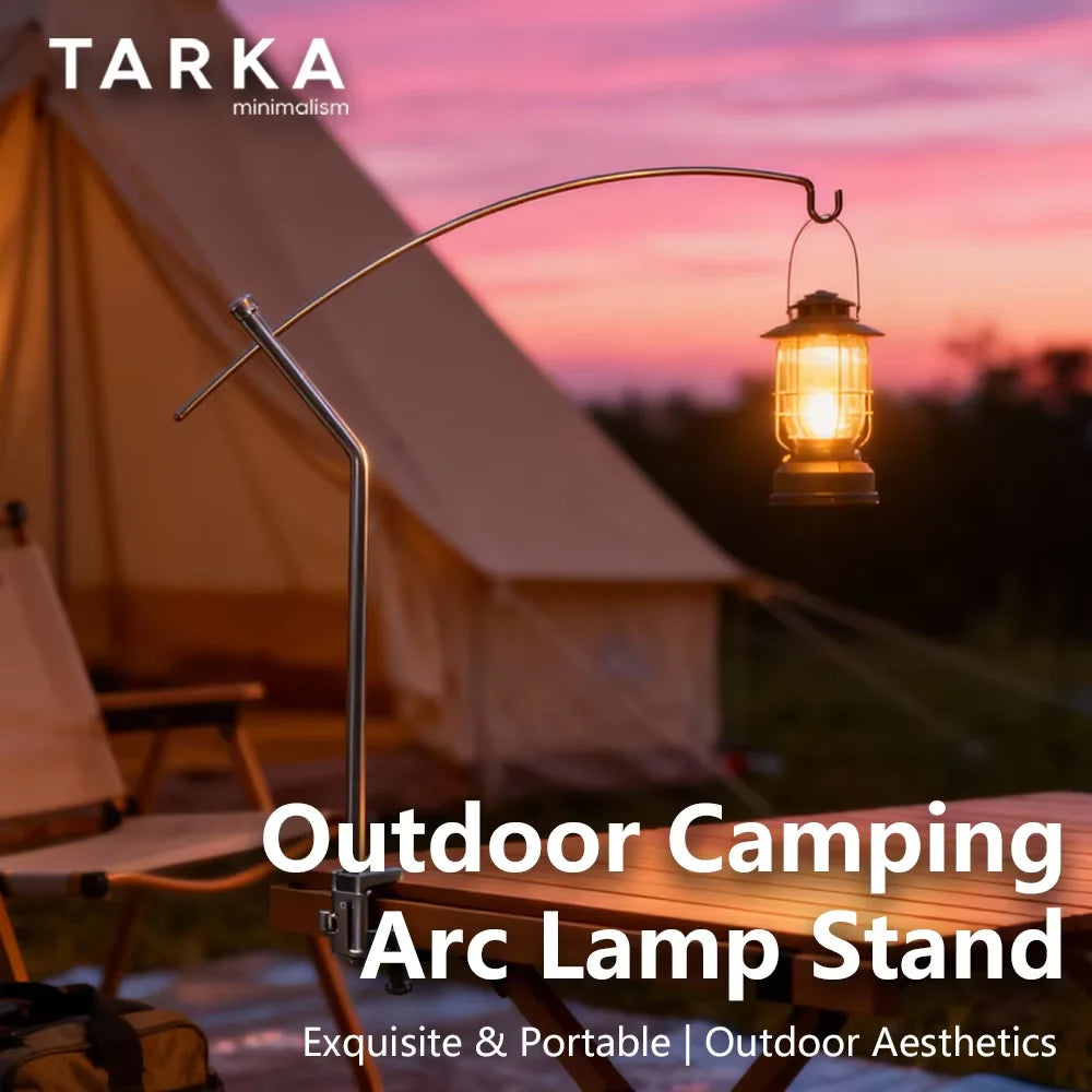 TARKA Camping Lantern Stand Light Holder Ultralight 360° Adjustment Tabletop Light Stand Universal Desktop Lighting Hanging Rack Daniel’s Outdoor Company