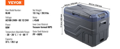 SucceBuy 8L to 75L Car Refrigerator Fridge Portable Icebox Single&Dual Zone w/Blue Tooth Temp Adjustable for Outdoor Camping RV Daniel’s Outdoor Company