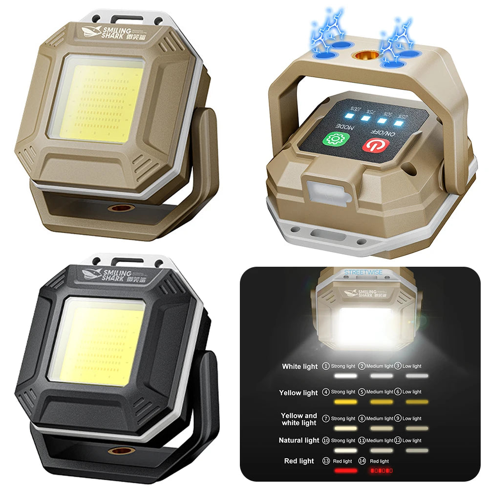 COB LED Inspection Lamp Waterproof Flashlight with Magnetic Base Emergency Light Rechargeable for Car Repair Emergency Workshop Daniel’s Outdoor Company