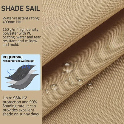 Triangle Sun Shade Sail Canopy UV Block Sunshade Sails Sunscreen for Outdoor Patio Garden Backyard Awning Sunsail with Free Rope Daniel’s Outdoor Company