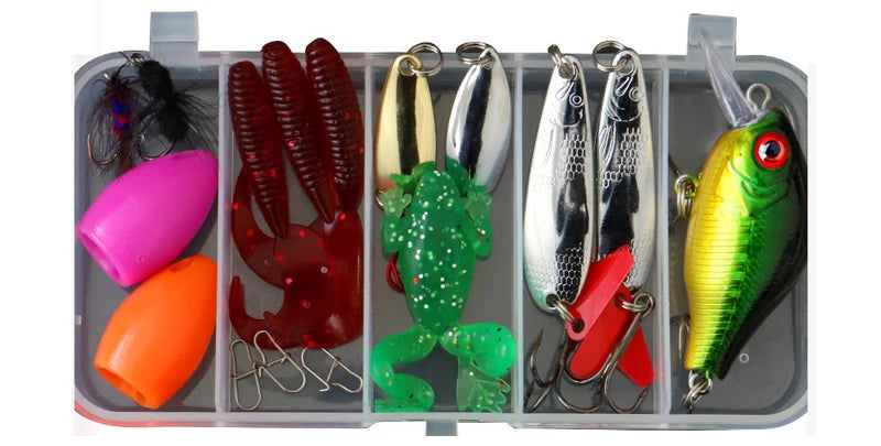 Kit Fishing Lures Set Hard Artificial Wobblers Metal Jig Spoons Soft Lure Fishing Silicone Bait Fishing Tackle Accessories Pesca Daniel’s Outdoor Company