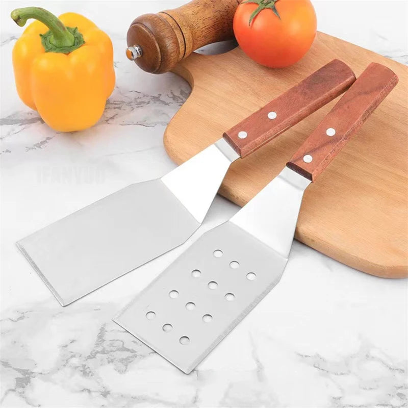 Stainless Steel Spatula and Grill Scraper Non Stick Durable Barbecue Cooking Tools Pizza Shovel Pancake Beef BBQ Utensils Daniel’s Outdoor Company