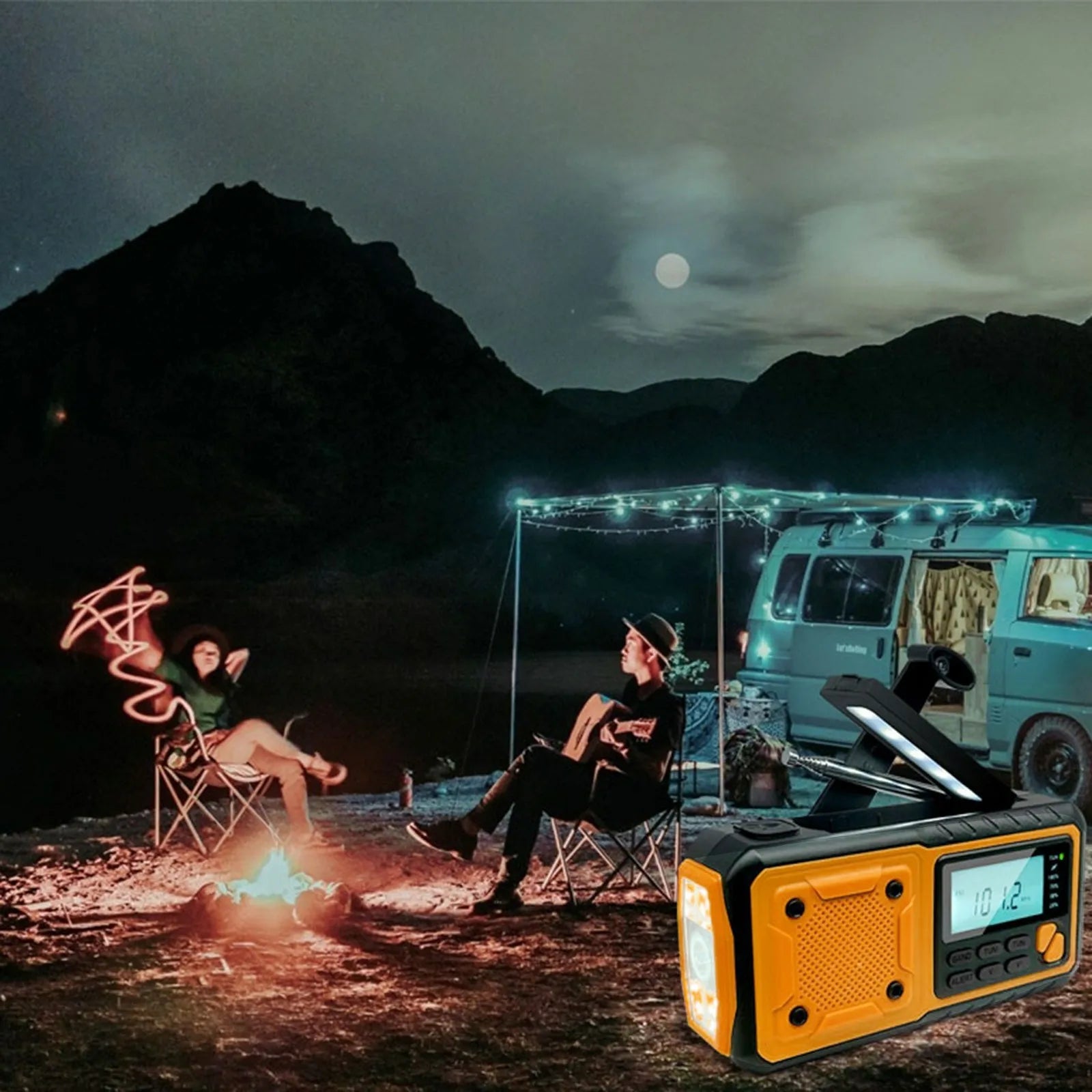 LOTOTG Portable Emergency Solar Power Radio Hand Crank Charging AM/FM Weather Radio Led Reading Flashlight Bank Phone Charger Daniel’s Outdoor Company