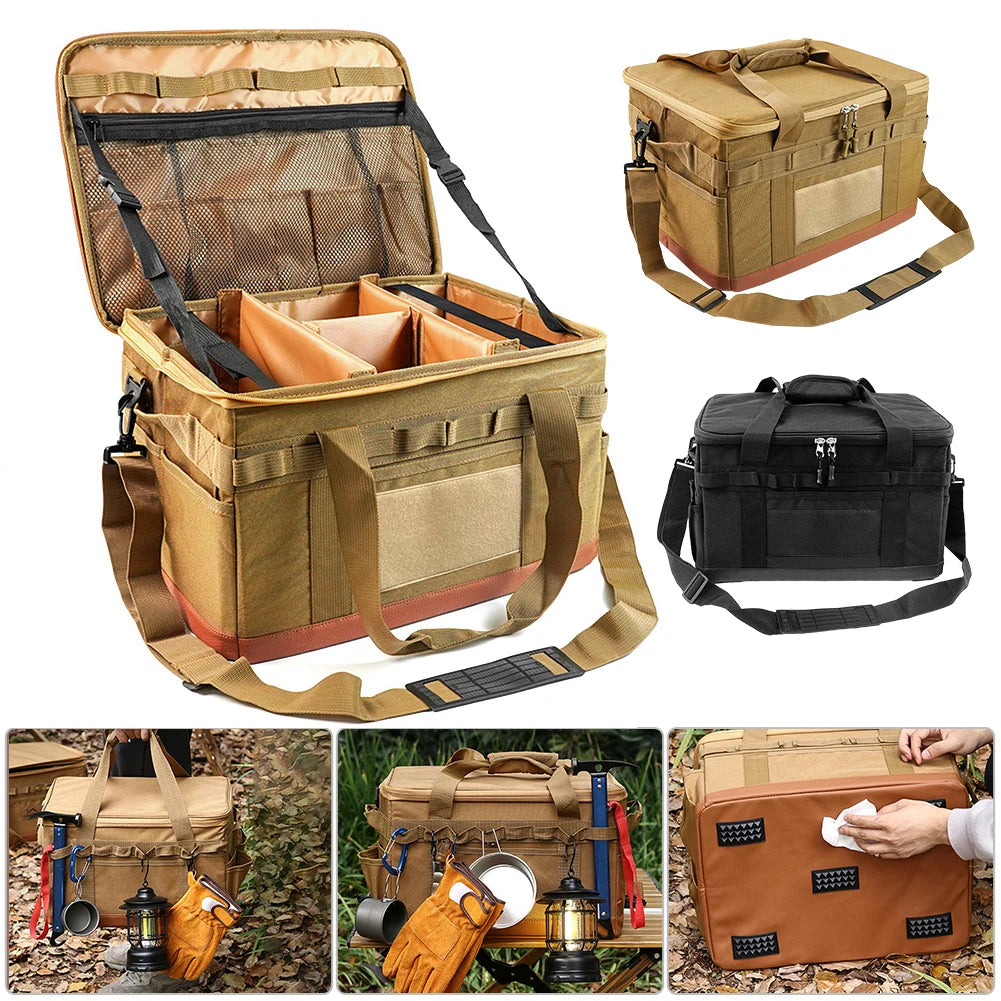 30L Camping Cooking Utensil Organizer Large Capacity Car Trunk Storage Bag Detachable Multifunctional Camping Stove Storage Case Daniel’s Outdoor Company