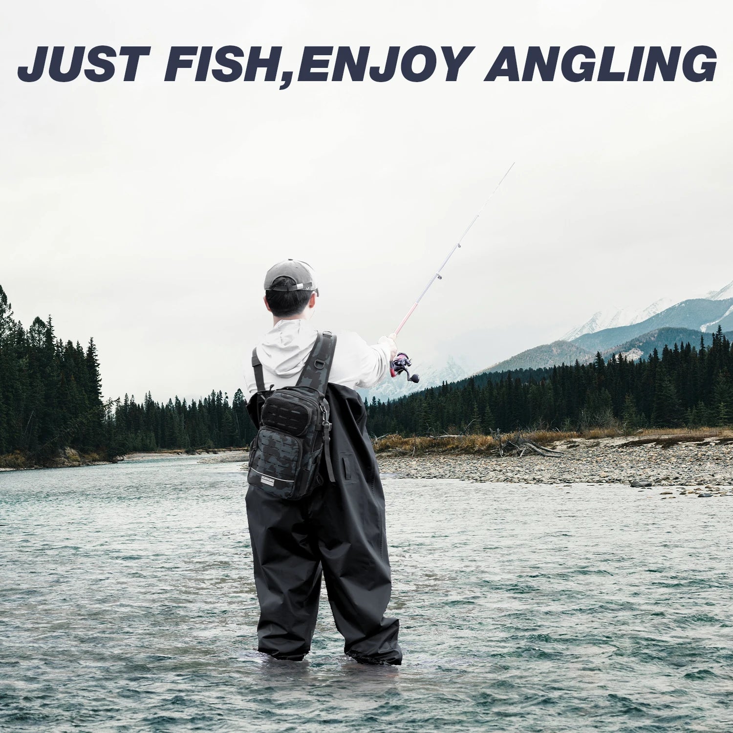 Fishing Backpack Tackle Sling Bag -Lightweight Sling Tackle Storage Bag- Fishing Backpack with Rod Holder gifts Daniel’s Outdoor Company