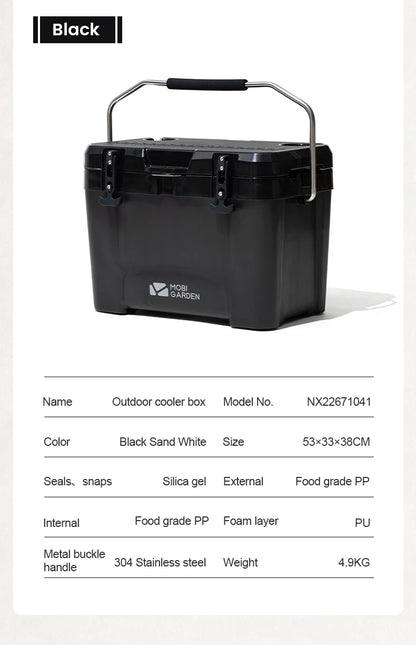 MOBI GARDEN Camping Ice Box 25L Portable Large Capacity Car Refrigerator Food Barbecue Cold Storage Outdoor Daniel’s Outdoor Company