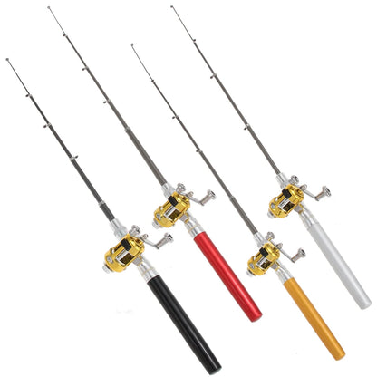 Aluminum Alloy Fishing Rod Pole Reel Multicolor Fishing Tool Pocket Fish Pen Mini Portable Pocket Fish Pen Shape Daniel’s Outdoor Company