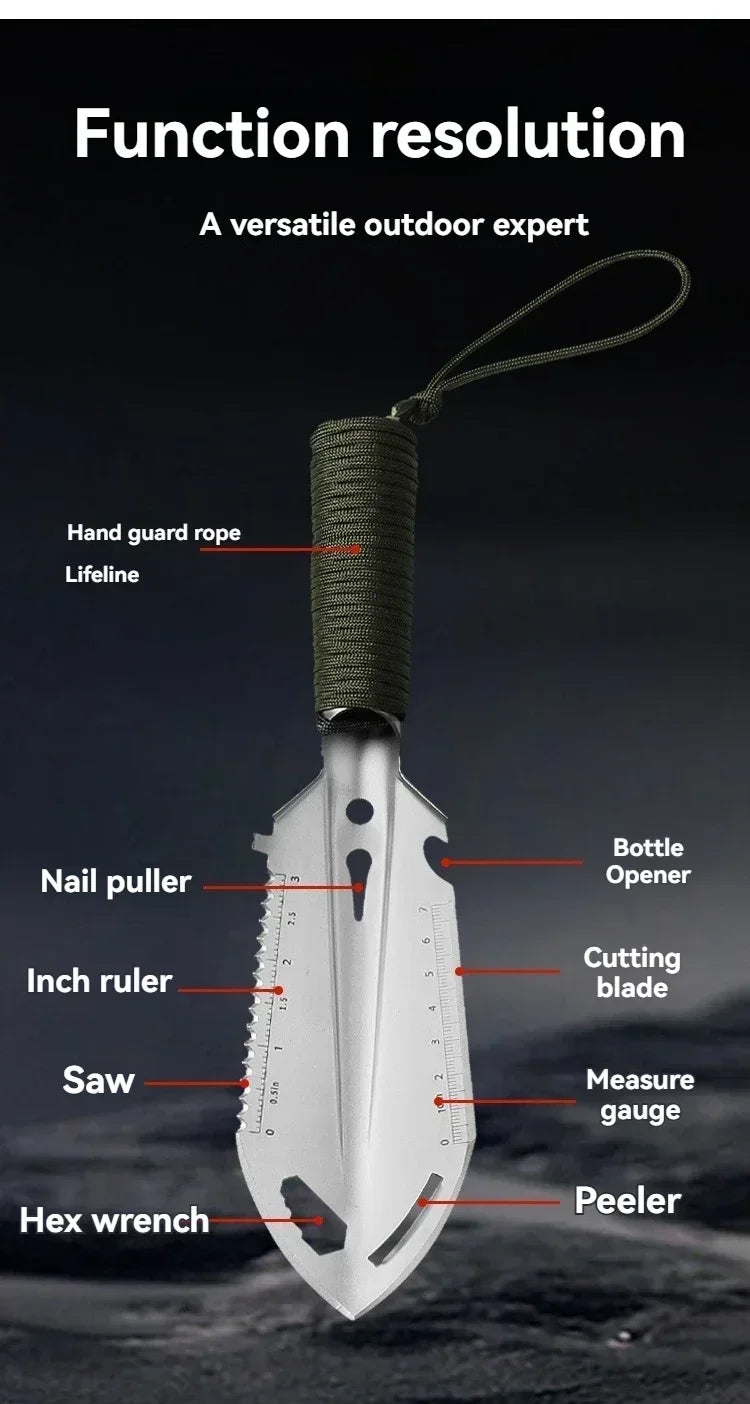 Portable Camping Hiking Traveling Pinic Shovel Multifunctional Ordnance Shovel Survival Outdoor Equipment Garden Tool Shovel Daniel’s Outdoor Company