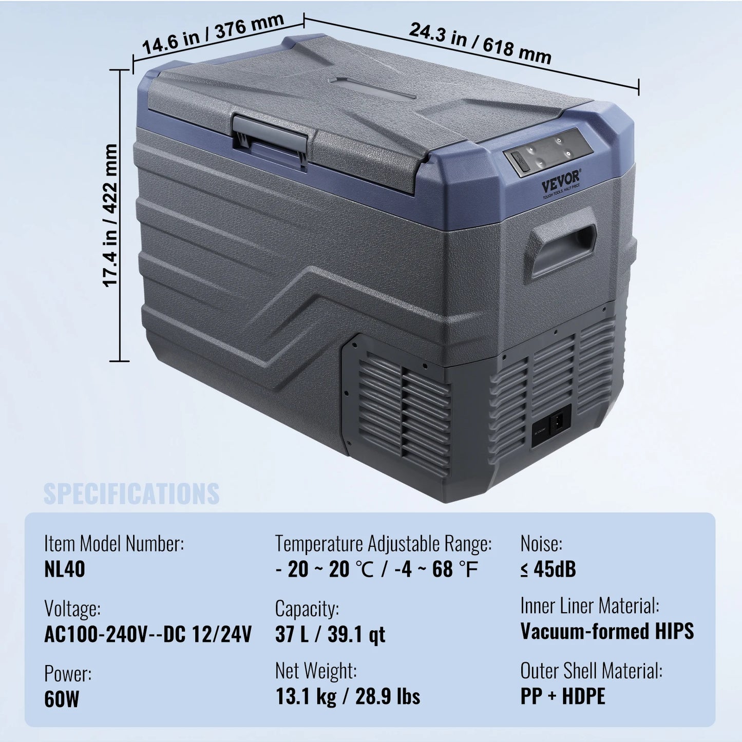 SucceBuy 8L to 75L Car Refrigerator Fridge Portable Icebox Single&Dual Zone w/Blue Tooth Temp Adjustable for Outdoor Camping RV Daniel’s Outdoor Company