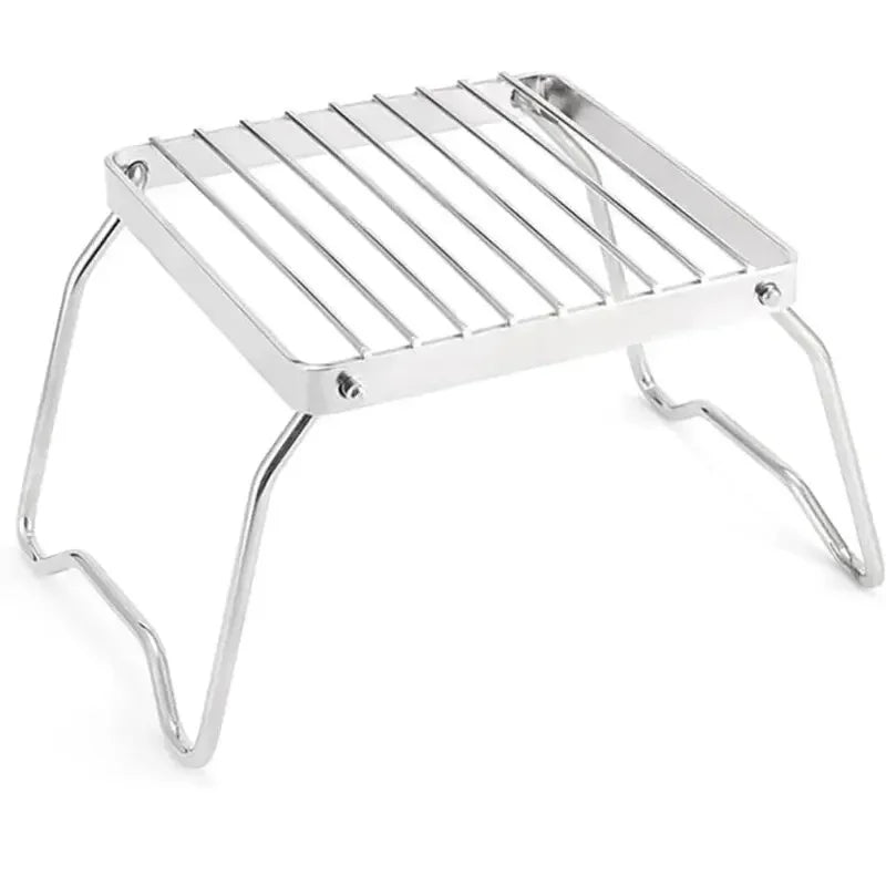 Outdoor Stainless Steel Stove Holder Camping Portable Folding Mini Barbecue Rack Set Pot Holder Baking Tray Holder Daniel’s Outdoor Company