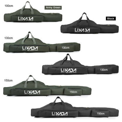Lixada 100/130/150cm Fishing Bag Portable Folding Fishing Rod Reel Bag Fishing Tackle Carry Case Carrier Bag backpack fishing Daniel’s Outdoor Company
