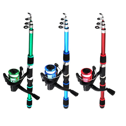 Fishing Pole Set Full Kits With Telescopic Fishing Rod And Spinning Reel Baits Hooks Travel Pole Set Daniel’s Outdoor Company