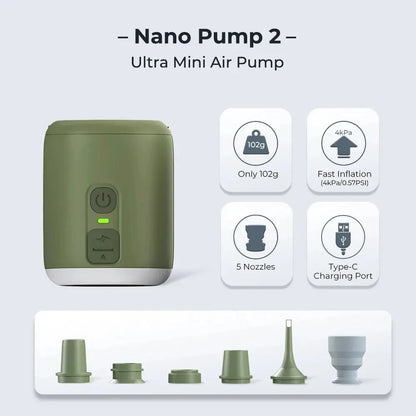WESTTUNE Tiny Air Pump with Camping Lantern 4.5kPa Air Pump with Magnetic Design for Inflatable Air Mattress Sleeping Pads Daniel’s Outdoor Company