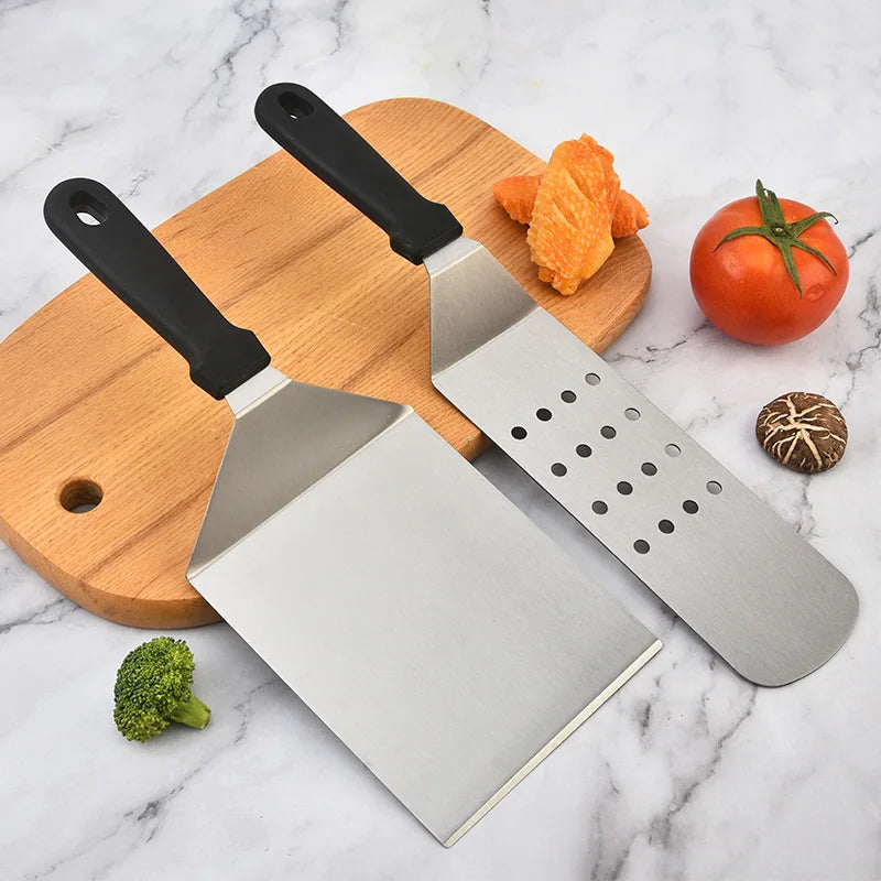 Kitchen Stainless Steel Scraper Cooking Spatula Barbecue Spatula Plate Barbecue Spatula Hamburger Spatula Cooking Utensils Daniel’s Outdoor Company