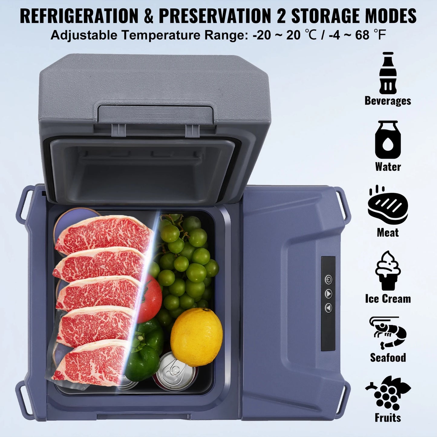 SucceBuy 8L to 75L Car Refrigerator Fridge Portable Icebox Single&Dual Zone w/Blue Tooth Temp Adjustable for Outdoor Camping RV Daniel’s Outdoor Company