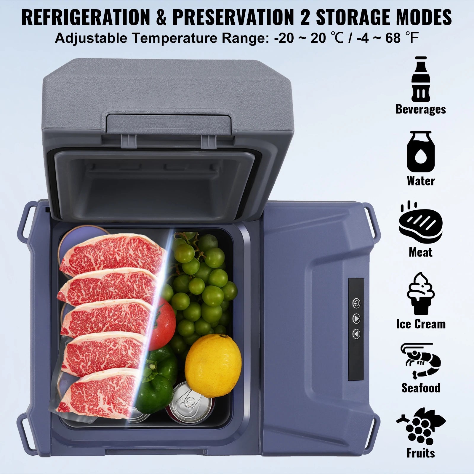 SucceBuy 8L to 75L Car Refrigerator Fridge Portable Icebox Single&Dual Zone w/Blue Tooth Temp Adjustable for Outdoor Camping RV Daniel’s Outdoor Company