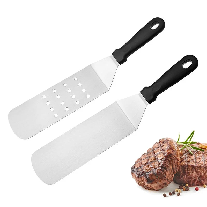 Kitchen Stainless Steel Scraper Cooking Spatula Barbecue Spatula Plate Barbecue Spatula Hamburger Spatula Cooking Utensils Daniel’s Outdoor Company