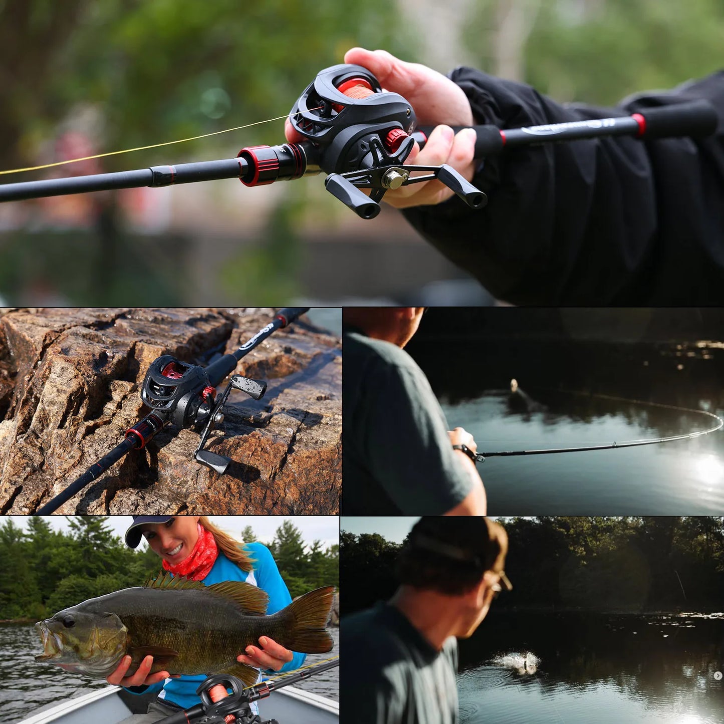 Sougayilang 1.8~2.1m Carbon Fiber Casting Rod and 7.2:1 Gear Ratio Baitcasting Reel Fishing Rod Reel Set Max Drag 10kg for Bass Daniel’s Outdoor Company