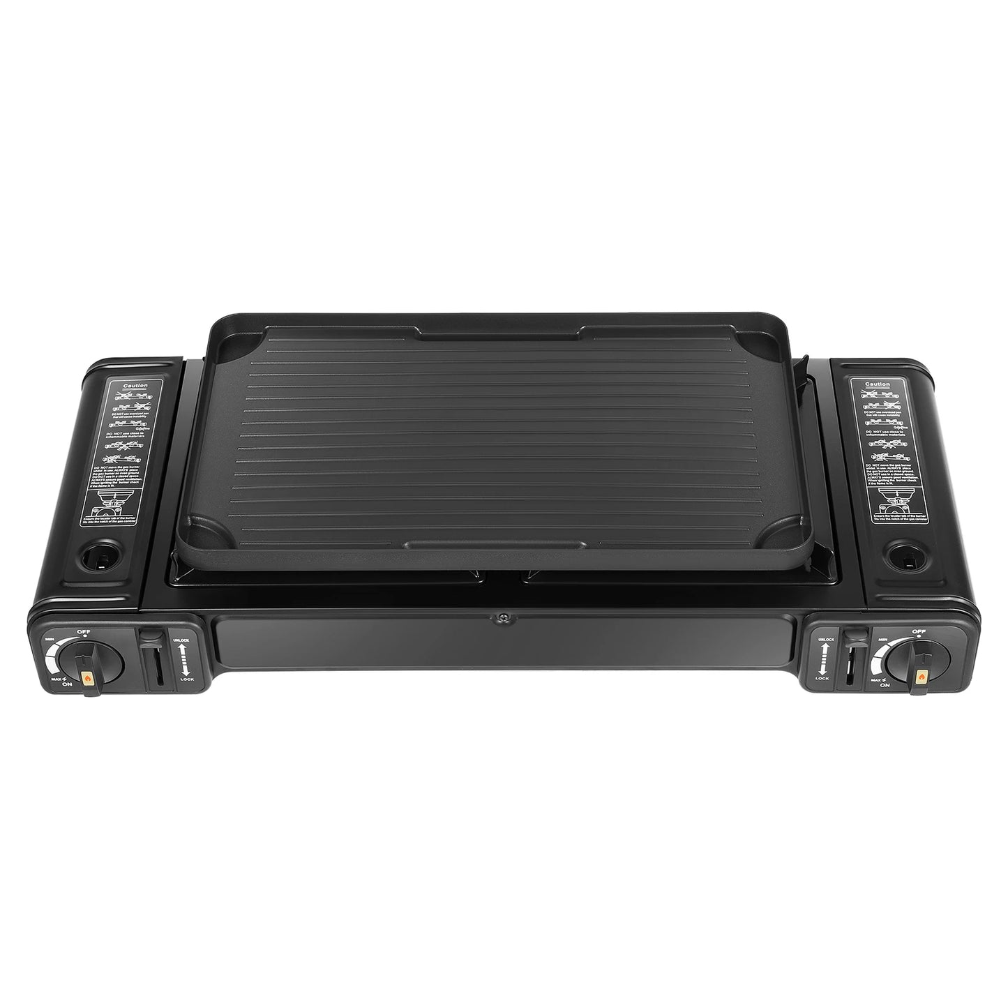 2500W Portable Camping Stove 2 Burners Camping Stove with Baking Tray&Portable Case use  Butane or LPG Home Application Outdoor Daniel’s Outdoor Company