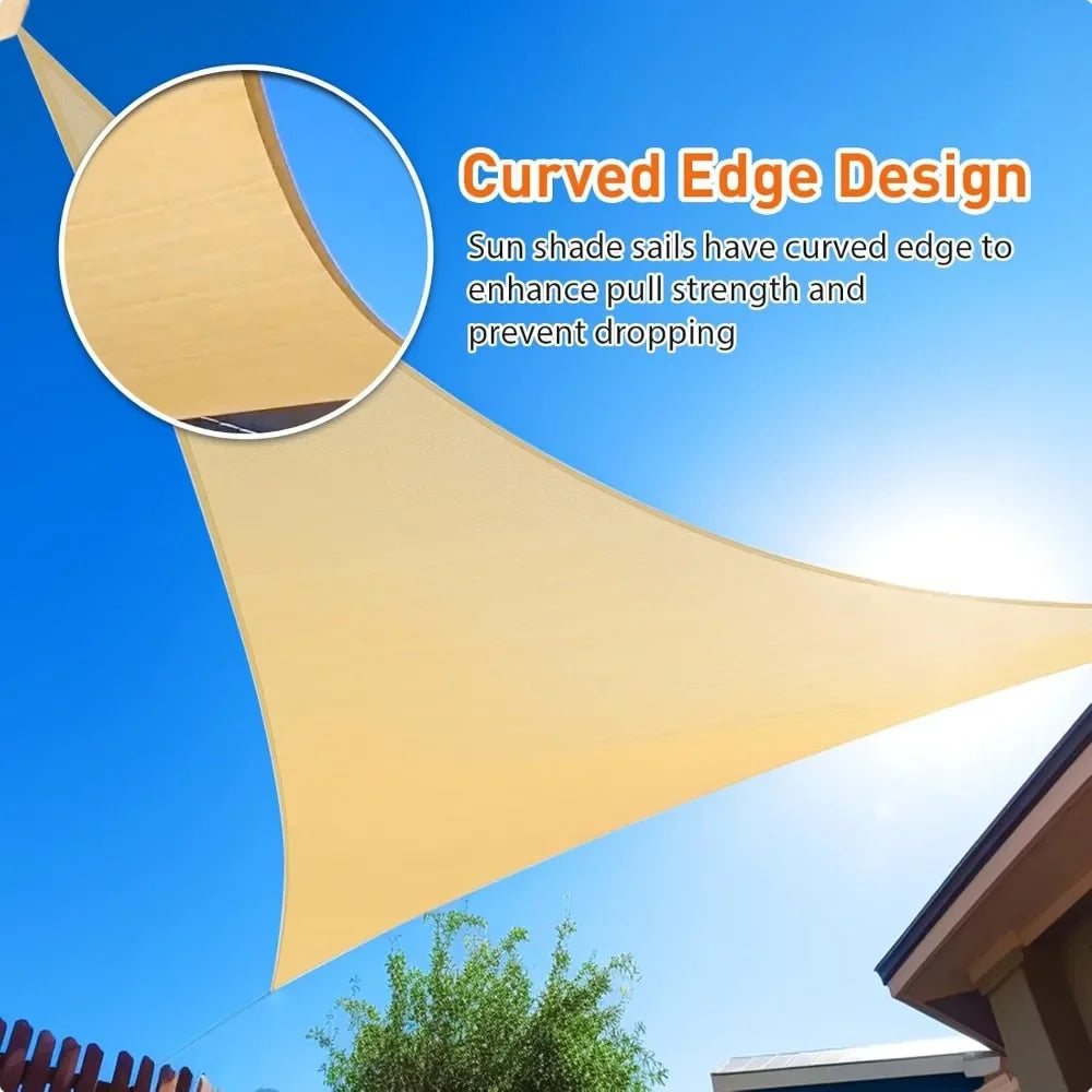 Triangle Sun Shade Sail Canopy UV Block Sunshade Sails Sunscreen for Outdoor Patio Garden Backyard Awning Sunsail with Free Rope Daniel’s Outdoor Company