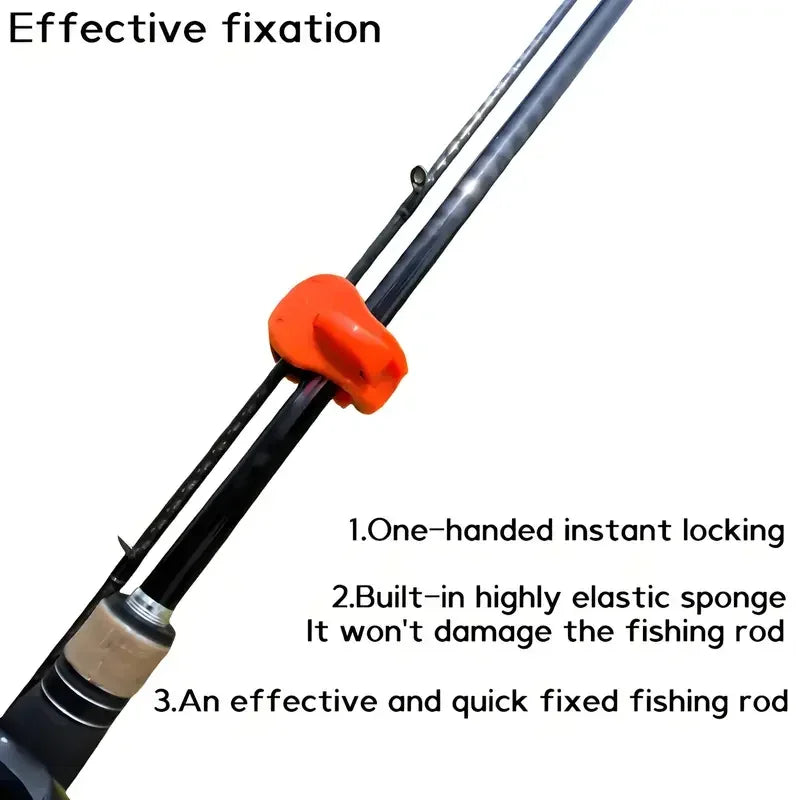 Quick Attach Fishing Rod Clip Tool Free One Hand Holder For 2 Piece Freshwater Rods Secure Locking Tackle Box Organizer 2Pcs Daniel’s Outdoor Company