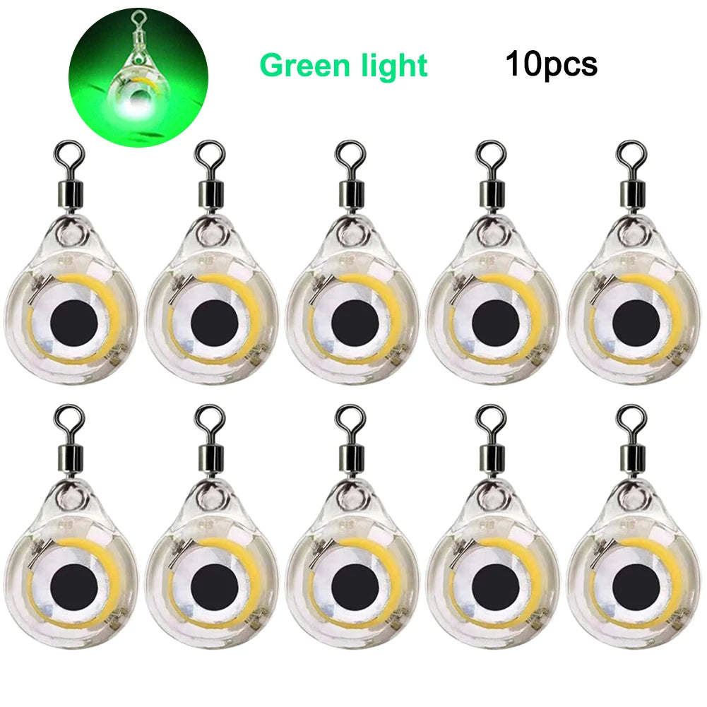 10-100Pcs Mini Fishing Lure Light LED Attracting Fish Light Underwater Eye Shape Fishing Bait Luminous Lure for Attracting Fish Daniel’s Outdoor Company
