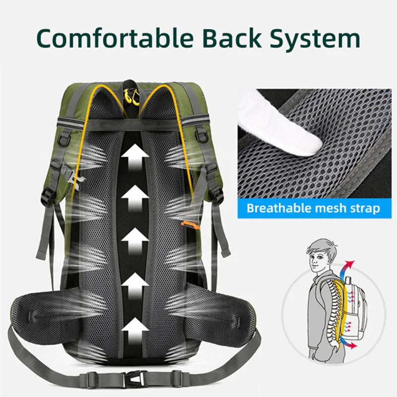 50L Travel Backpack Camping Men Large Hiking Bag Tourist Rucksack Waterproof Outdoor Sports Climbing Mountaineering Bag Luggage Daniel’s Outdoor Company