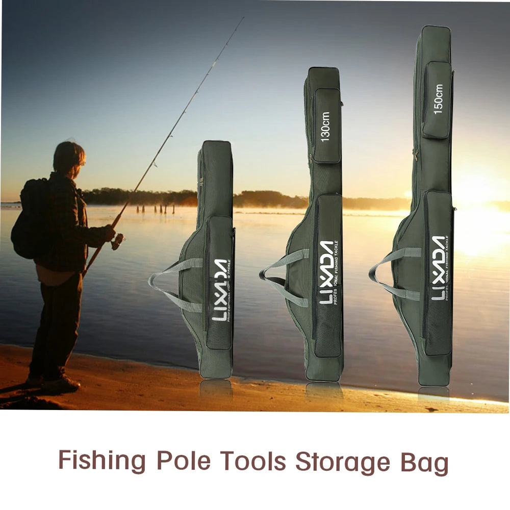 Lixada 100/130/150cm Fishing Bag Portable Folding Fishing Rod Reel Bag Fishing Tackle Carry Case Carrier Bag backpack fishing Daniel’s Outdoor Company