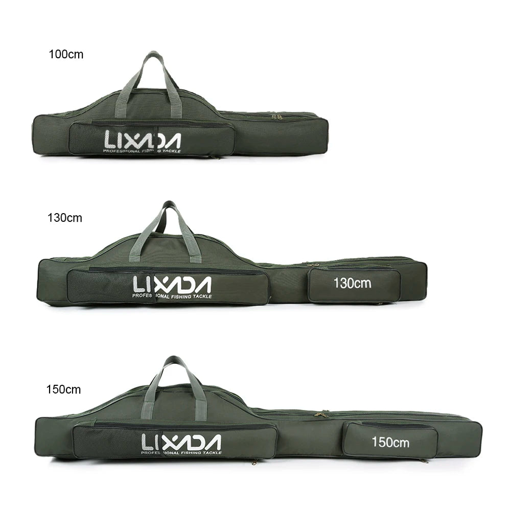 Lixada 100/130/150cm Fishing Bag Portable Folding Fishing Rod Reel Bag Fishing Tackle Carry Case Carrier Bag backpack fishing Daniel’s Outdoor Company