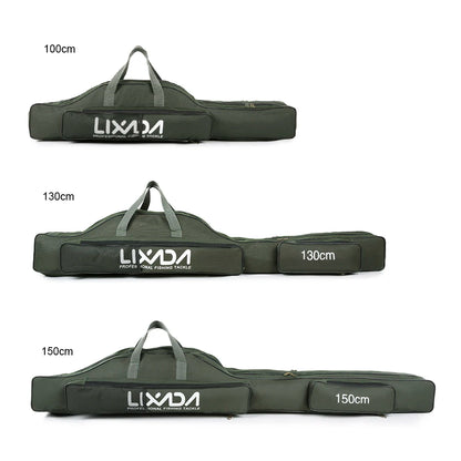 Lixada 100/130/150cm Fishing Bag Portable Folding Fishing Rod Reel Bag Fishing Tackle Carry Case Carrier Bag backpack fishing Daniel’s Outdoor Company