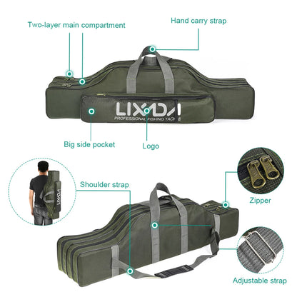 Lixada 100/130/150cm Fishing Bag Portable Folding Fishing Rod Reel Bag Fishing Tackle Carry Case Carrier Bag backpack fishing Daniel’s Outdoor Company