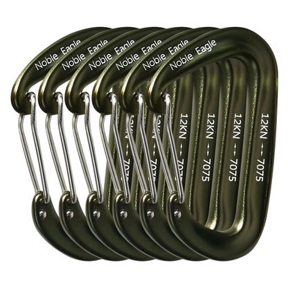 6PCS 12kN Aluminum D Ring Carabiners Heavy Duty Hook Lightweight Outdoor Camping Hiking Clips Buckle Set for Backpack Gear Daniel’s Outdoor Company