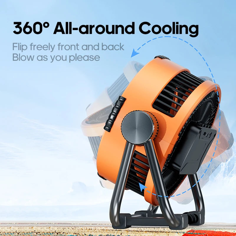 Portable 6 in 1 Outdoor Camping Fan 20000mAh Rechargeable Wireless Tent Ceiling Fan 4 Speed Adjustment LED Lighting Power Bank Daniel’s Outdoor Company
