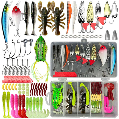 84/107/78/284/139pcs Fishing Lure Kit Soft And Hard Bait Set Applicable To All Water Layer Efficient Simulated Lure Set With Box Daniel’s Outdoor Company