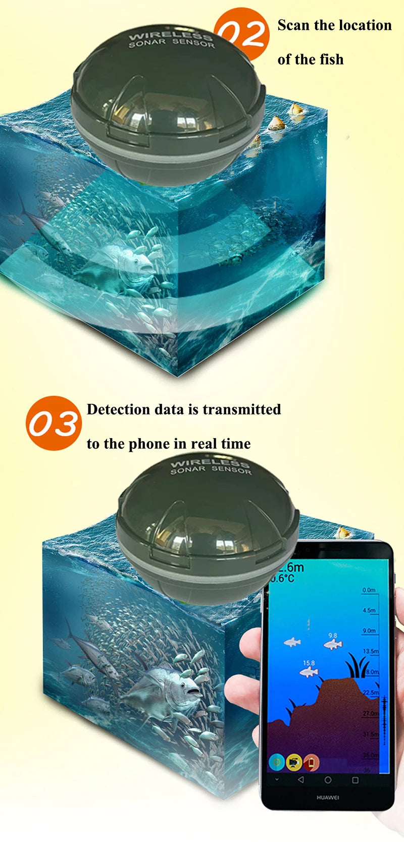 2025 New Design Brand New Smart Phone Fish Finder Sonar Android & IosFish Finder Bluetooth Intelligent Fish Visual Fishing Daniel’s Outdoor Company