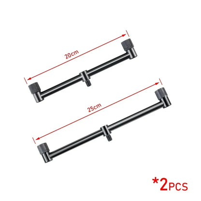 Hirisi 2X Mini Black Short Buzz Bars 20cm/25cm/30cm for Dual Rod Carp Fishing Daniel’s Outdoor Company