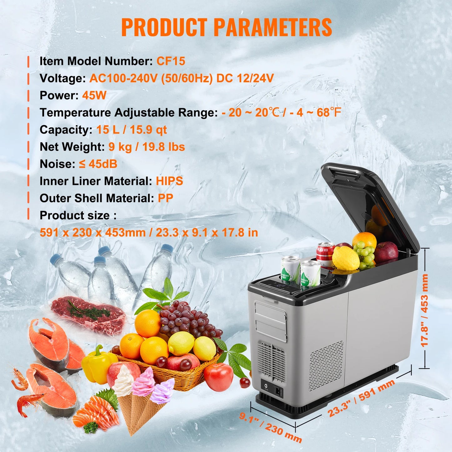 SucceBuy 8L to 75L Car Refrigerator Fridge Portable Icebox Single&Dual Zone w/Blue Tooth Temp Adjustable for Outdoor Camping RV Daniel’s Outdoor Company
