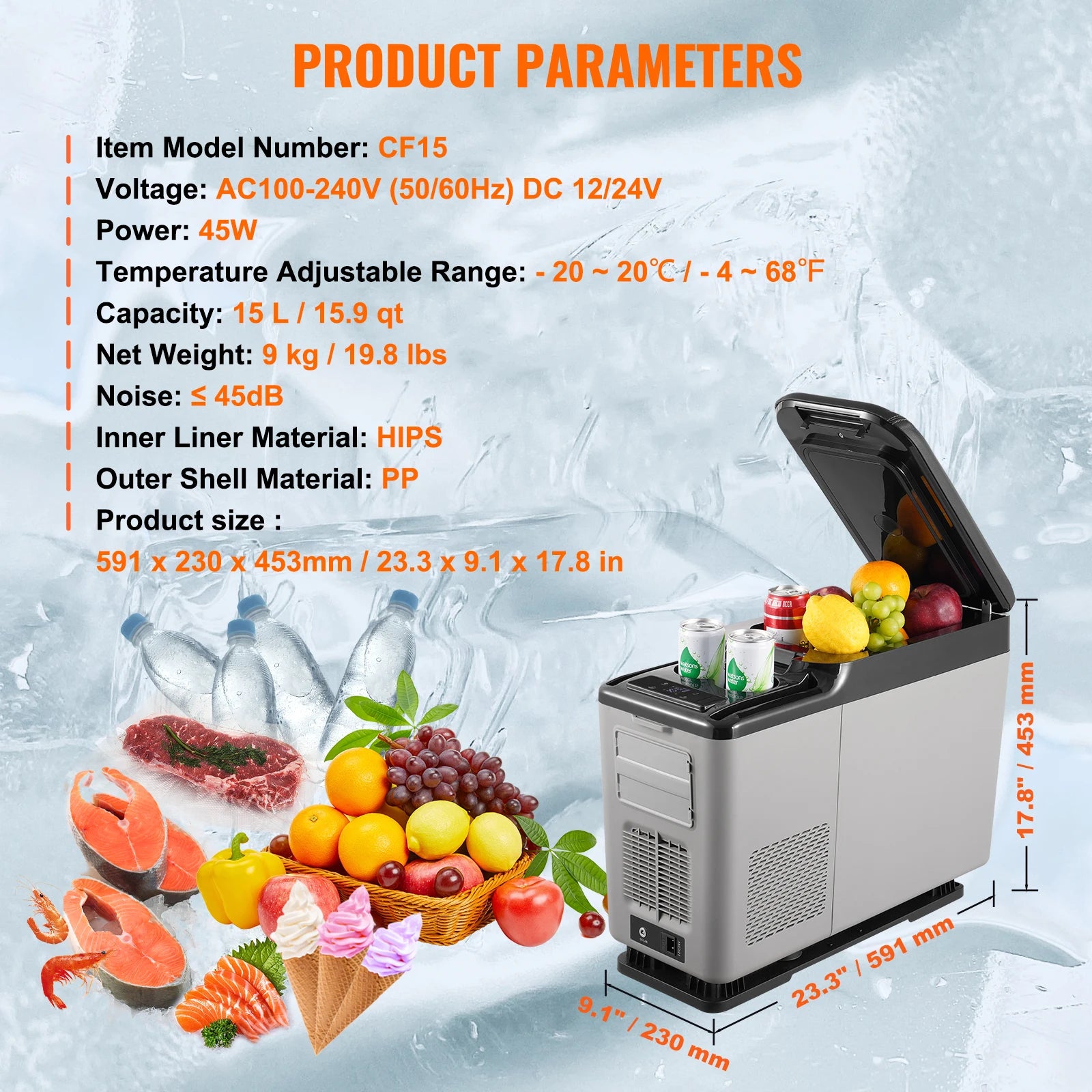 SucceBuy 8L to 75L Car Refrigerator Fridge Portable Icebox Single&Dual Zone w/Blue Tooth Temp Adjustable for Outdoor Camping RV Daniel’s Outdoor Company