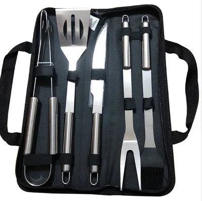 Stainless steel oven set barbecue combination tool outdoor BBQ barbecue set barbecue set storage portable cloth bag baking tool Daniel’s Outdoor Company