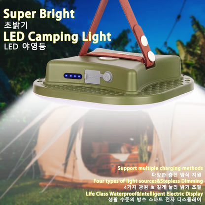 MOSLIGHTING Solar Chargin Tent Strong Light with Magnet Zoom Portable Torch Camping lantern Work Maintenance Lighting 80W LED Daniel’s Outdoor Company