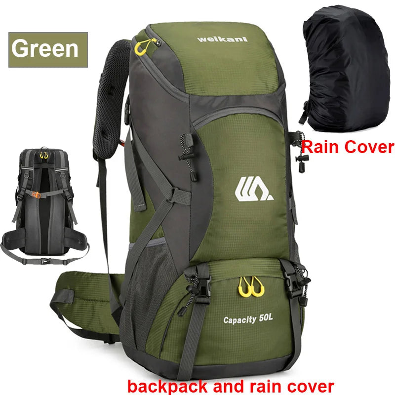 50L Travel Backpack Camping Men Large Hiking Bag Tourist Rucksack Waterproof Outdoor Sports Climbing Mountaineering Bag Luggage Daniel’s Outdoor Company
