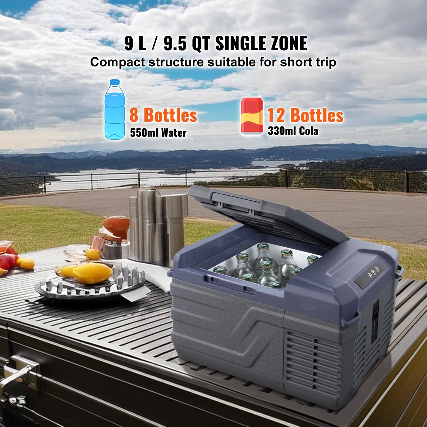 SucceBuy 8L to 75L Car Refrigerator Fridge Portable Icebox Single&Dual Zone w/Blue Tooth Temp Adjustable for Outdoor Camping RV Daniel’s Outdoor Company