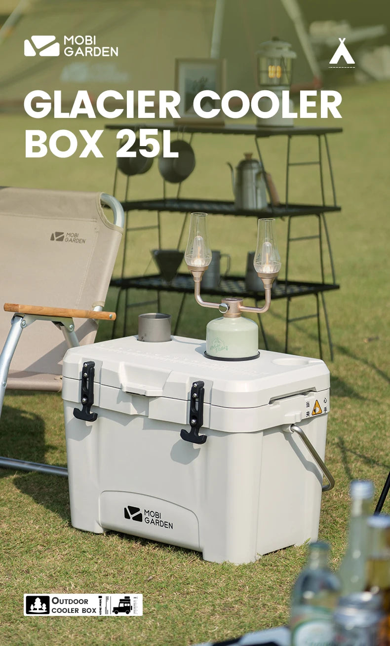 MOBI GARDEN Camping Ice Box 25L Portable Large Capacity Car Refrigerator Food Barbecue Cold Storage Outdoor Daniel’s Outdoor Company