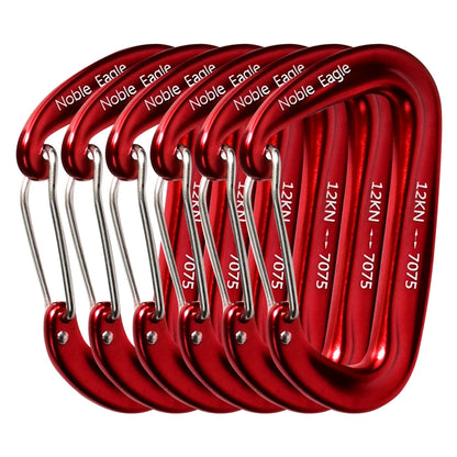 6PCS 12kN Aluminum D Ring Carabiners Heavy Duty Hook Lightweight Outdoor Camping Hiking Clips Buckle Set for Backpack Gear Daniel’s Outdoor Company
