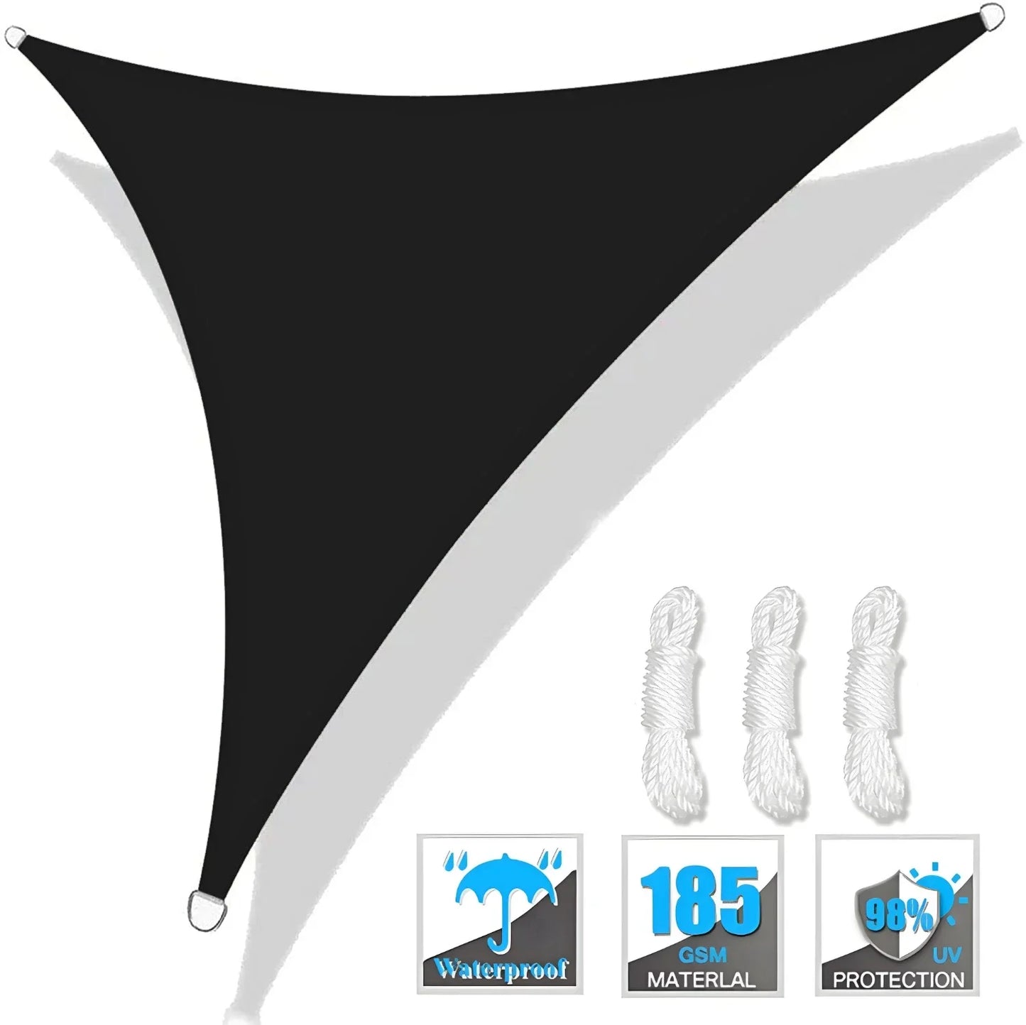 Triangle Sun Shade Sail Canopy UV Block Sunshade Sails Sunscreen for Outdoor Patio Garden Backyard Awning Sunsail with Free Rope Daniel’s Outdoor Company